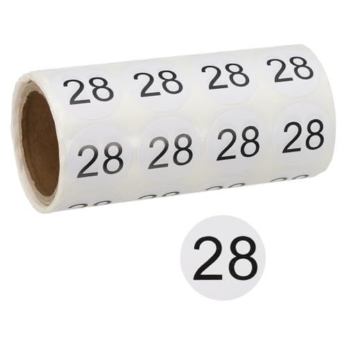 Stickers numéro 28 ronds en vinyle pour personnaliser vos albums photos et posters