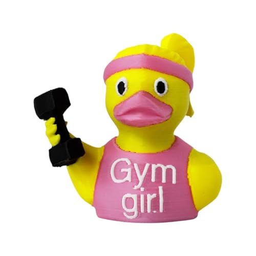 Genérico Muscle Duck   Gym Bro Fitness | 2.76 Inches Bodybuilder Statue | 3D Printed Workout Motivation Decor, Funny Yellow Duck Sculpture, For Personal Trainers and Gym Enthusiasts