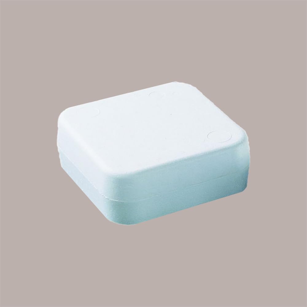 Lucgel Termoscatola Quadrata con Interno Tondo Polistirolo Torte Gelato Semifreddi Dm interno 20,5 cm (Dm 22 esterno) - 4 Pezzi -