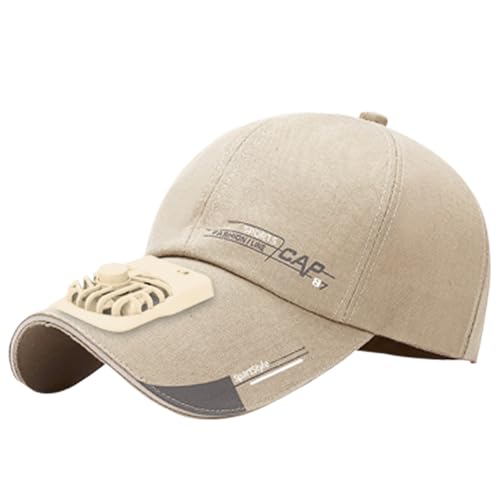 Sol de protección Solar, Sombrero con Ventilador, 2 Ventilador de Carga USB de Velocidad de Viento, Gorra de béisbol silenciosa Ajustable, protección Solar portátil para Viajes de Verano Unisex, DEPO