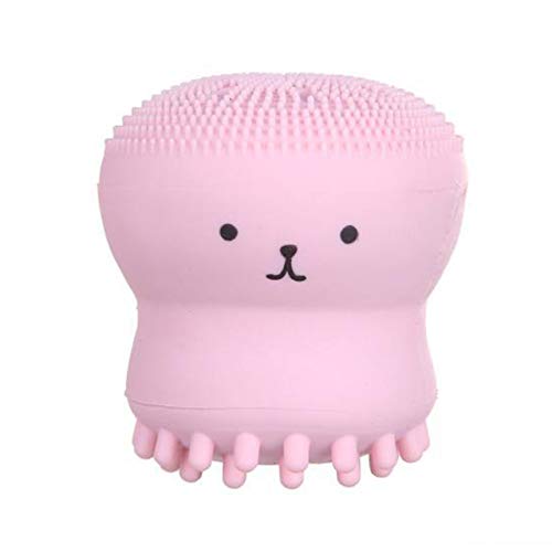 Preisvergleich Produktbild Octopus Foaming Bottle Silikonwaschbürste Gesichtsreiniger Sprudler Badewaschbürste Sprudler Peeling Reinigungsbürste (pink) DEjasnyfall