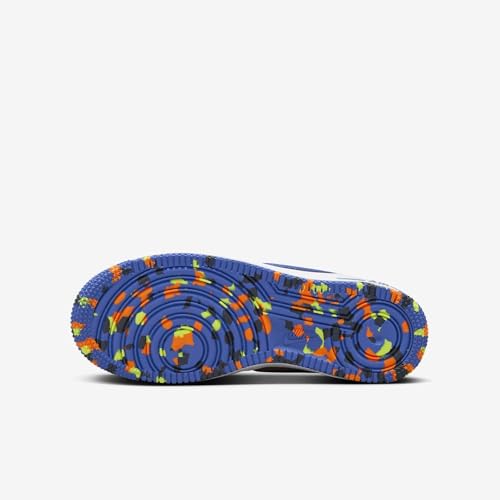 Nike Air Force 1 LV8 Big Kids' Shoes (HJ9231-025, Photon Dust/Volt/Total Orange/Astronomy Blue) Size 6.52