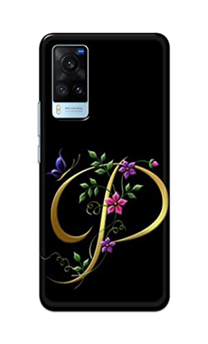 Image of Printed Hard Back Cover Case for Vivo X60 Back Cover (Alphabet P) -1803