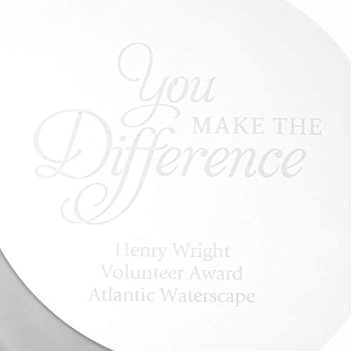 Baudville Engraved Trophy - Frosted Crystal Accent - Award For Employees - Personalized Engraving Up To Three Lines And Pre-Written Verse Selection - Comes In Gift Box #TOP4