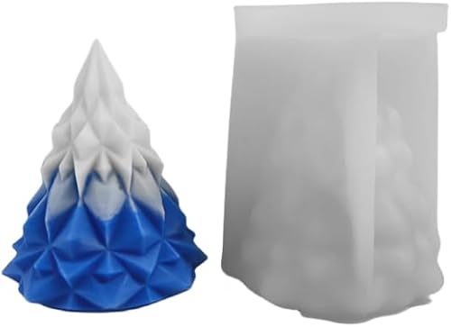 Iceberg - Molde para velas con fragancia geométrica, molde para árbol de Navidad, adornos decorativos de Navidad, molde de silicona reutilizable