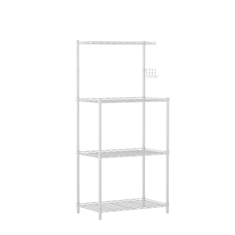 Image of 3-Shelves Microwave Heavy Duty Steel Storage Rack | Multipurpose Shelving Unit for Kitchen, Home & Utility
