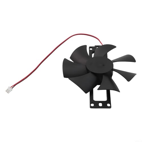 Ventilador de refrigeración para placa de inducción, DC 18 V, ventilador sin escobillas con 7 aspas de plástico, repuesto silencioso para utensilios de cocina, negro, 130 x 110 x 20 mm