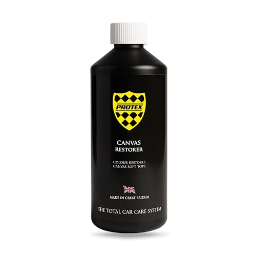 Protex World Convertible Soft Top Canvas Restorer (Black) 500 Milliliter - Color Restores Like