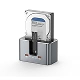 Station d'accueil stable et fiable : le duplicateur de station d'accueil SATA HDD est équipé d'une alimentation électrique très efficace de 24 W (12 V/2 A), une source d'alimentation stable et fiable qui garantit un approvisionnement constant en énergie. Après 10 minutes d'inactivité, la station d'accueil pour disque dur USB-C 10 Gbps passe automatiquement en mode veille pour économiser de l'énergie.