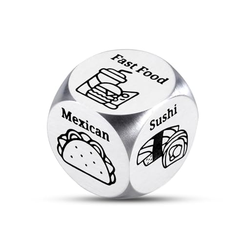 Cestas divertidas para ele, ideias para encontros noturnos para homens e mulheres, presentes de lata de aniversário de 10 anos, dados de decisão de comida para casais, namorado, aniversário, casamento