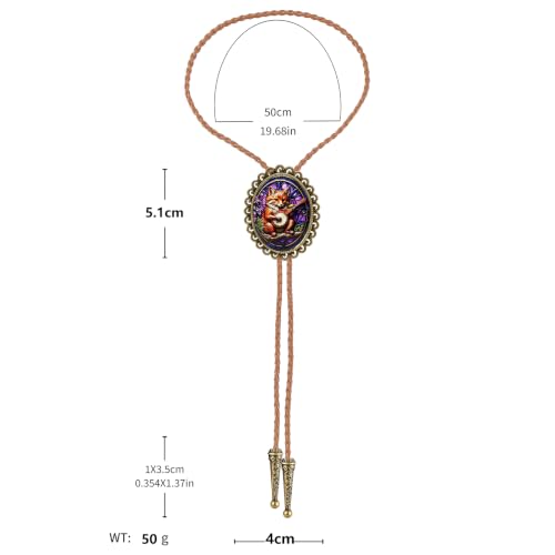 Image of Jeilwiy Bolo Tie for Men Western Cowboy Gothic Bolo Tie Necklace Halloween