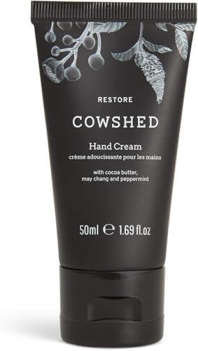 Cowshed Restore Hand Cream 50ml - Hydrating Hand & Nail Cream with Cocoa Butter, May Chang & Peppermint - Nourishing Hand Lotion & Moisturiser for Dry Skin
