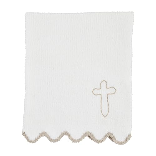 Image of Mud Pie Children's Cross Chenille Blanket