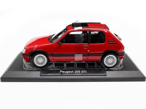 Norev - Peugeot 205 GTI 1.9 PTS Deco 1991 Vallelunga Red 1:18 Miniatur, 184846, Rot, 1/18
