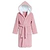 JiAmy Girls Plush Hooded Bathrobe Fluffy Flannel Dressing Gown Warm Sleepwear for Kids Cozy Loungewear
