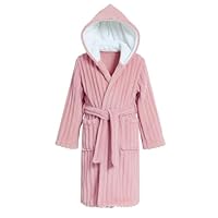 JiAmy Girls Plush Hooded Bathrobe Fluffy Flannel Dressing Gown Warm Sleepwear for Kids Cozy Loungewear