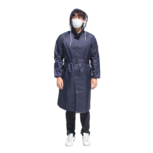 TK-RAINWEAR R600 premium raincoat (navy/waterproof/light weight/windbreak) Reflective belt, Men Women Adults rainwear4