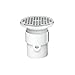 Oatey 72157 PVC General Purpose Drain with 6-Inch NI Grate, 3-Inch or 4-Inch