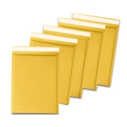 Libenxue A5 Bubble Wrap Padded Envelopes, 5 Pack A5 Bubble Mailer Padded Envelopes Packaging Bags for Small Parcels & Gifts