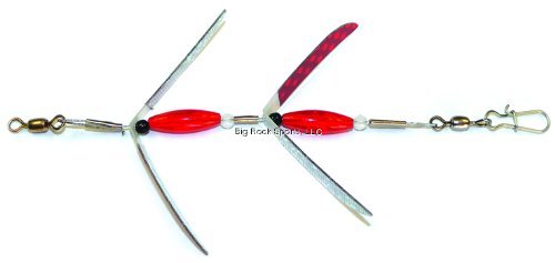 Mack's Lure Hot Wings Red Silver Sparkle, 1/10-Ounce