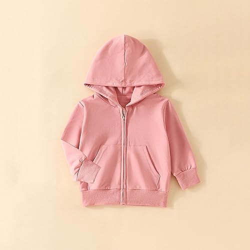 Baby Baby Toddler Little Girls Cotton Full Zip Lightweight Thin Jackets Coat Sweatshirts Long Sleeve Winter Outwear2