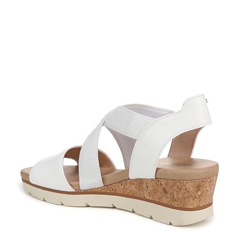 Dr. Scholl's Shoes Womens Just Cute Wedge Sandal White Smooth 7.5 M by Dr.Scholl's SHOES - Used condition - Image 9