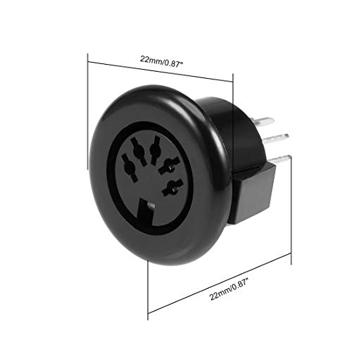 uxcell conector S-video 5 pines hembra PCB 5 piezas miniatura 2