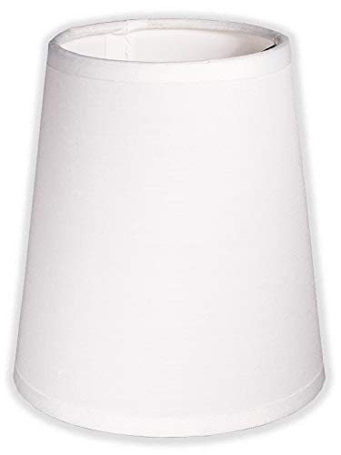 Lampshade White Linen 4.3 Inch (11cm) Candle Clip-On Lampshades Chandelier Wall Light Fabric Shades