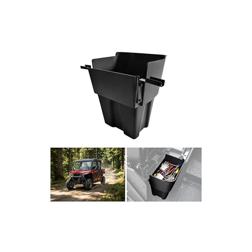 POKIAUTO Under Seat Storage Box for Kawasaki Ridge 2024-2025 24.6L Front Passenger Side Under Seat Box Tool Tray Organizer Bin for 2024 2025 Kawasaki RIDGE/RIDGE CREW Accessories