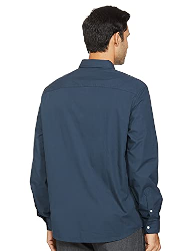 Image of Marks & Spencer Mens Solid Polyester Blend Collared Neck Regular Fit Easy Iron Shirt (Pack of 2)