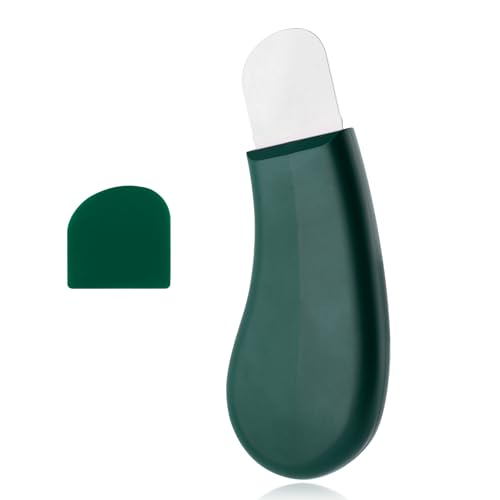 Removedor Puntos Negros Silicona para Nariz, Suave y Seguro Extractor Puntos Negros Espátula Depurador Piel Limpieza Profunda Piel Ideal para Hombres y Mujeres(Verde Oscuro)