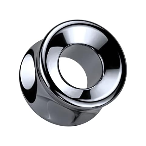 beyoutifulthings Silver Grey Hematite Ear Tunnel Cover
