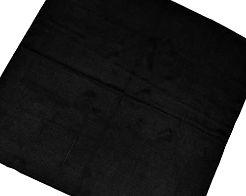 Bees Knees Fashion Sciarpa Quadrata Nera in Seta