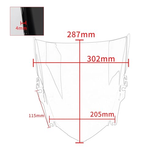Pare-brise double bulle pour CBR500R 2013-2015 en plastique PC résistant - 7