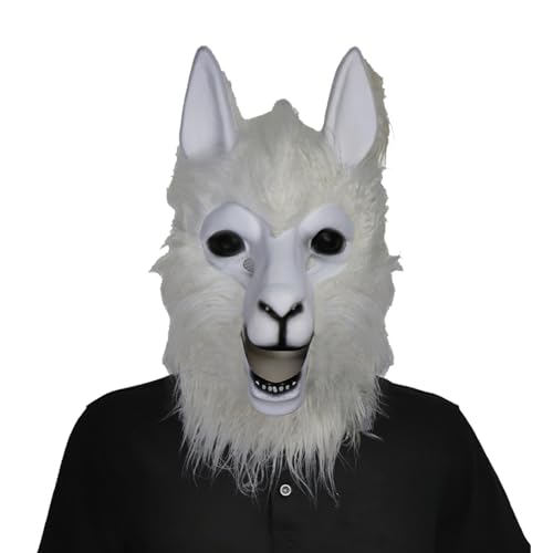 Masque de mouton avec mâchoire en mouvement pour costume