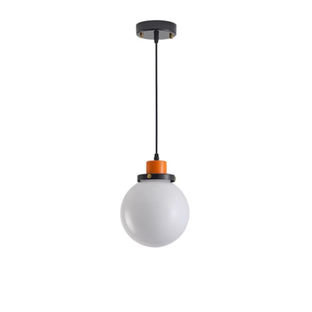 RSZCSMO Medieval LED Bedroom Bedside Chandelier 7.9-inch Retro Living Room Dining Room Glass Chandelier is Suitable for Bar Cafe Hotel,Lighting Fixture
