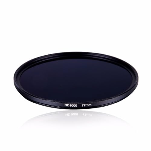 Filtro de Lente de Vidrio óptico Nd1000 Nd 1000 de Densidad Neutra 67 72 77 82mm, for Canon for Nikon for Sony for Pentax for Lentes de cámara For Olympus (Size : 77mm)