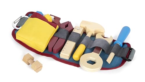 Small Foot Tool Belt Workshop, comprehensive set of wooden tools and accessories, for kids aged 3+ years, 12602 - Image 2