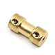 Befenybay 8 Stück 2 mm bis 2 mm Messingverbinder Kupfer DIY Motor Flexible Wellenkupplung Gelenkverbinder mit Schrauben für kleine Motoren (2 mm bis 2 mm)
