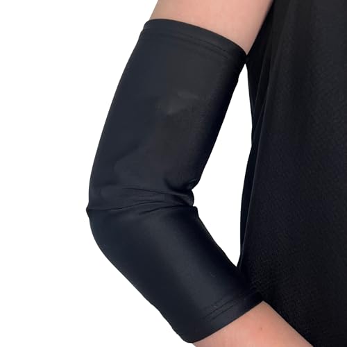 Artlan PICC line covers upper arm - arm sleeve for PICC line, Midline and elbow dressing | breathable, stretchy lycra material | Unisex (black, medium)
