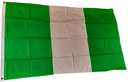 NWFlags Nigeria Flag 5ft x 3ft 75d Premium Polyester Suitable For Flagpoles