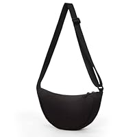 TIAASTAP Damen Halbmond Crossbody Umhängetasche, Unisex Hobo Crossbody Bag, Wasserdichte Leichtes Nylon Bauchtasche mit verstellbarer Schultergurt Für Alltag & Freizeit