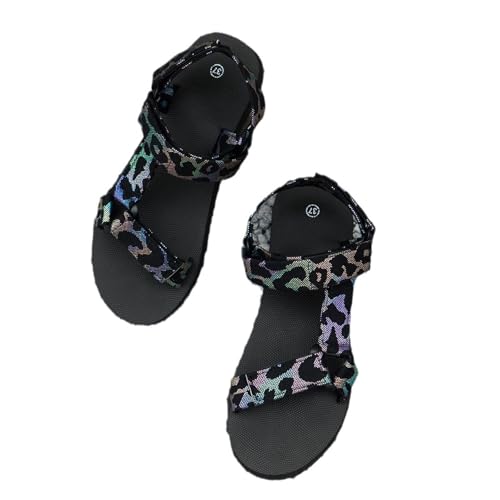 Womens Sandals Lightweight leopard print casual comfortable all-match outdoor ladies Roman sandals flat