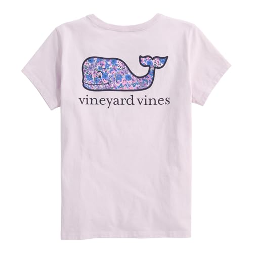 vineyard vines Girls' Helen Floral Whale Fill Short-Sleeve Pocket Tee