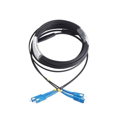 Equipos de comunicación Cable de fibra óptica UPC 2 SC a 2 SC, monomodo, de 2 núcleos, for exteriores, cable de conexión simplex, 50 m, 60 m, 70 m, 80 m, 90 m y 100 m. Puente de fibra óptica(60M)