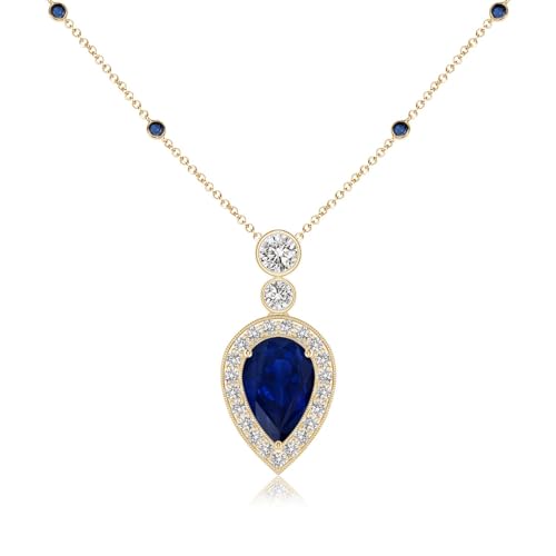 Angara Natural Blue Sapphire Pendant for...