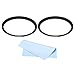 PATIKIL 77mm-82mm Metal Step Up Ring with Cleaning Cloth, 2 Pack Camera Lens Filter Adapter Ring Aluminum Filter Adapter Ring for Camera Lenses Hood, Black
