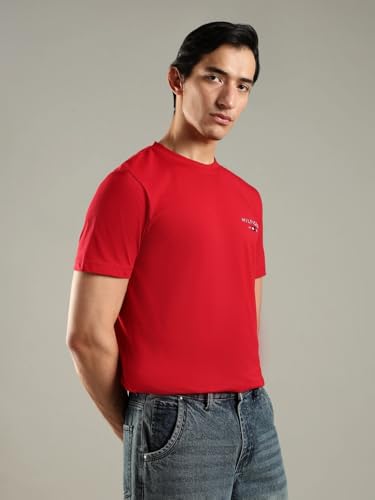 Image of Solid Regular Fit Cotton T-Shirt