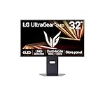 LG 32GX850A-B 32" UltraGear 4K UHD (3840 x 2160) Glossy OLED Gaming Monitor, Dual-Mode 165Hz/330Hz, 0.03ms, G-SYNC, FreeSync Premium Pro, TrueBlack 400, HDMI, DP, Tilt/Height/Swivel/Pivot Stand, Black