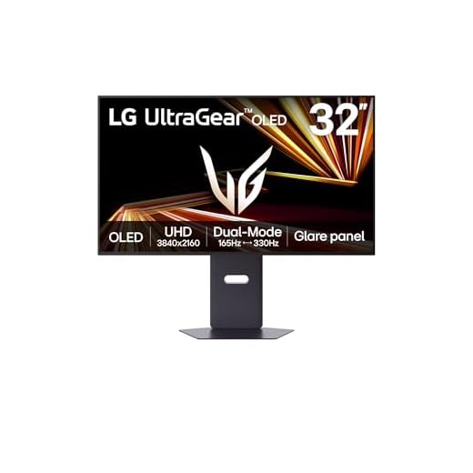 LG 32GX850A-B 32" UltraGear 4K UHD (3840 x 2160) Glossy OLED Gaming Monitor, Dual-Mode 165Hz/330Hz, 0.03ms, G-SYNC, FreeSync Premium Pro, TrueBlack 400, HDMI, DP, Tilt/Height/Swivel/Pivot Stand, Black